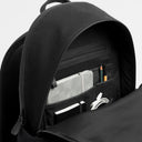 A studio shot of the interior pockets in the Commuter Backpack 25L in All Black