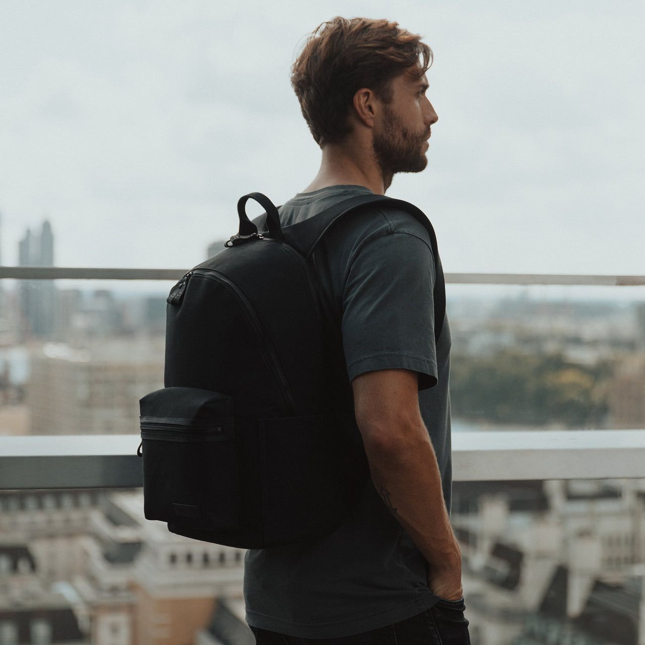 Man wearing The Commuter All Black