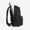 The Commuter Backpack in Black and Gold open