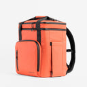 The Cooler Backpack in Ember Orange side angle view