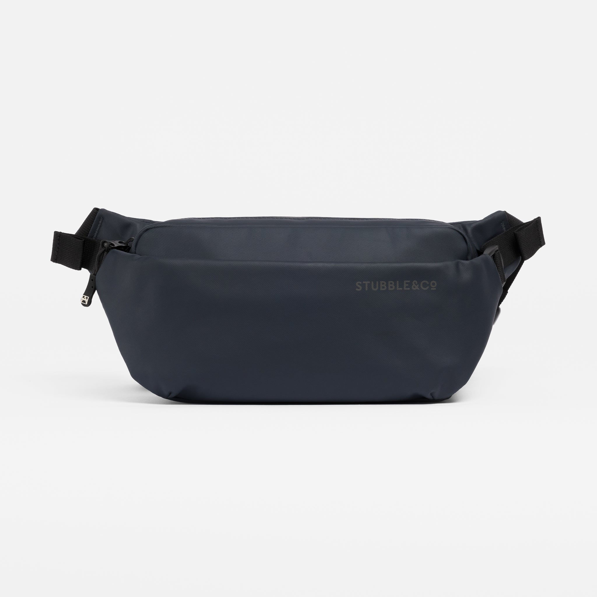 A studio shot of the front of the Midnight Blue Crossbody Bag