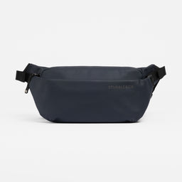 A studio shot of the front of the Midnight Blue Crossbody Bag
