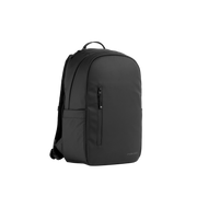 A studio shot of the front and side of a everyday backpack 20l as cut out transparent PNG- black