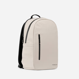 A studio shot of the front and side of the Everyday Backpack 20L in Sand