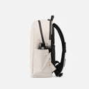 A studio shot of the bottle pocket of the Everyday Backpack 20L in Sand 