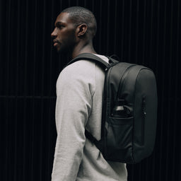 Man wearing Everyday Backpack in All Black