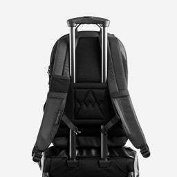 Everyday Backpack in All Black with luggage sleeve