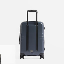 A studio shot of the back of the Hardshell 40L in Midnight Blue