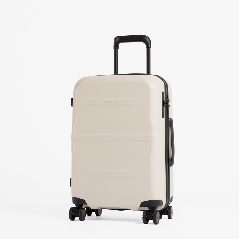 A studio shot of the front of the Hardshell 40L in Sand