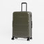 A studio shot of the front of the Hardshell 95L in Transit Green