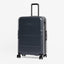 A studio shot of the front of the Hardshell 95L in Midnight Blue
