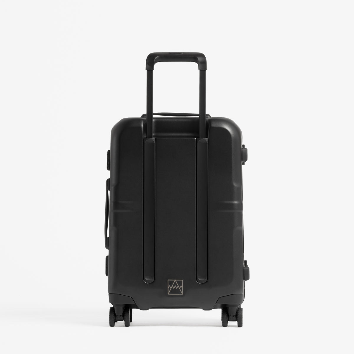 A studio shot on the back of the Hardshell Pro 40L in All Black