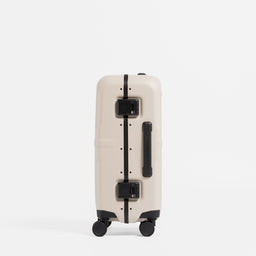 A studio shot of the side and grab handle on the Hardshell Pro 40L in Sand