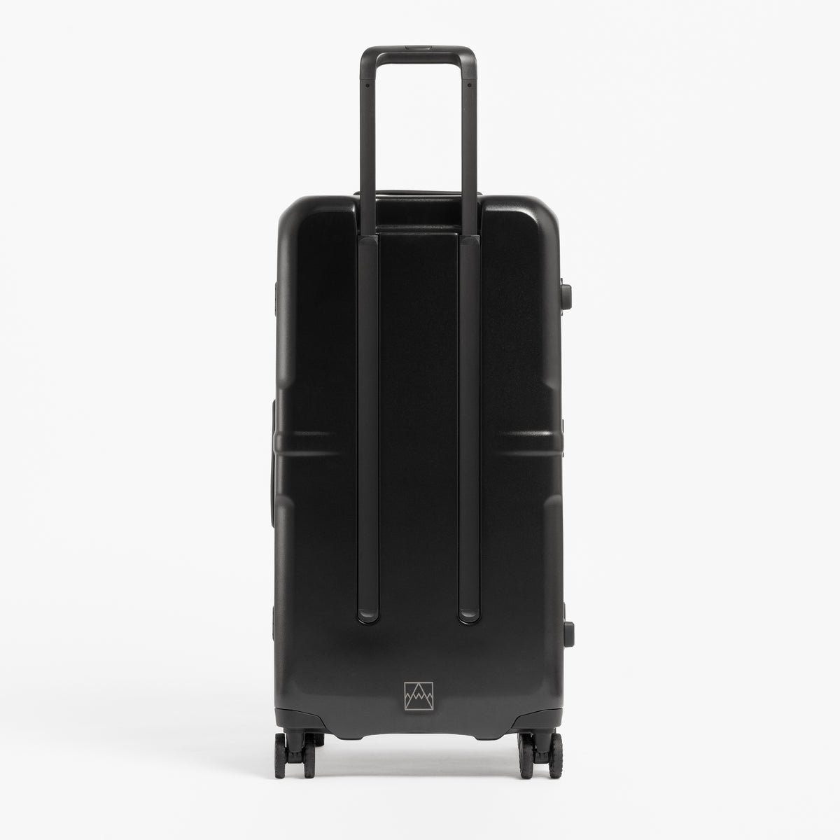 A studio shot of the back of the Hardshell Pro Trunk 100L in All Black