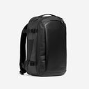 A studio shot of the front angled Hybrid Backpack 20l in All Black