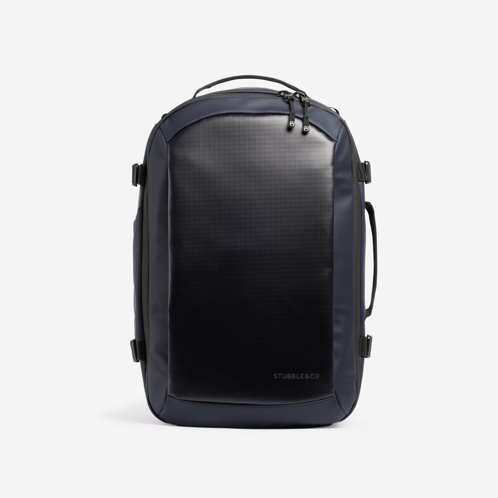 A studio shot of the front of a Hybrid Backpack 20L in Midnight Blue