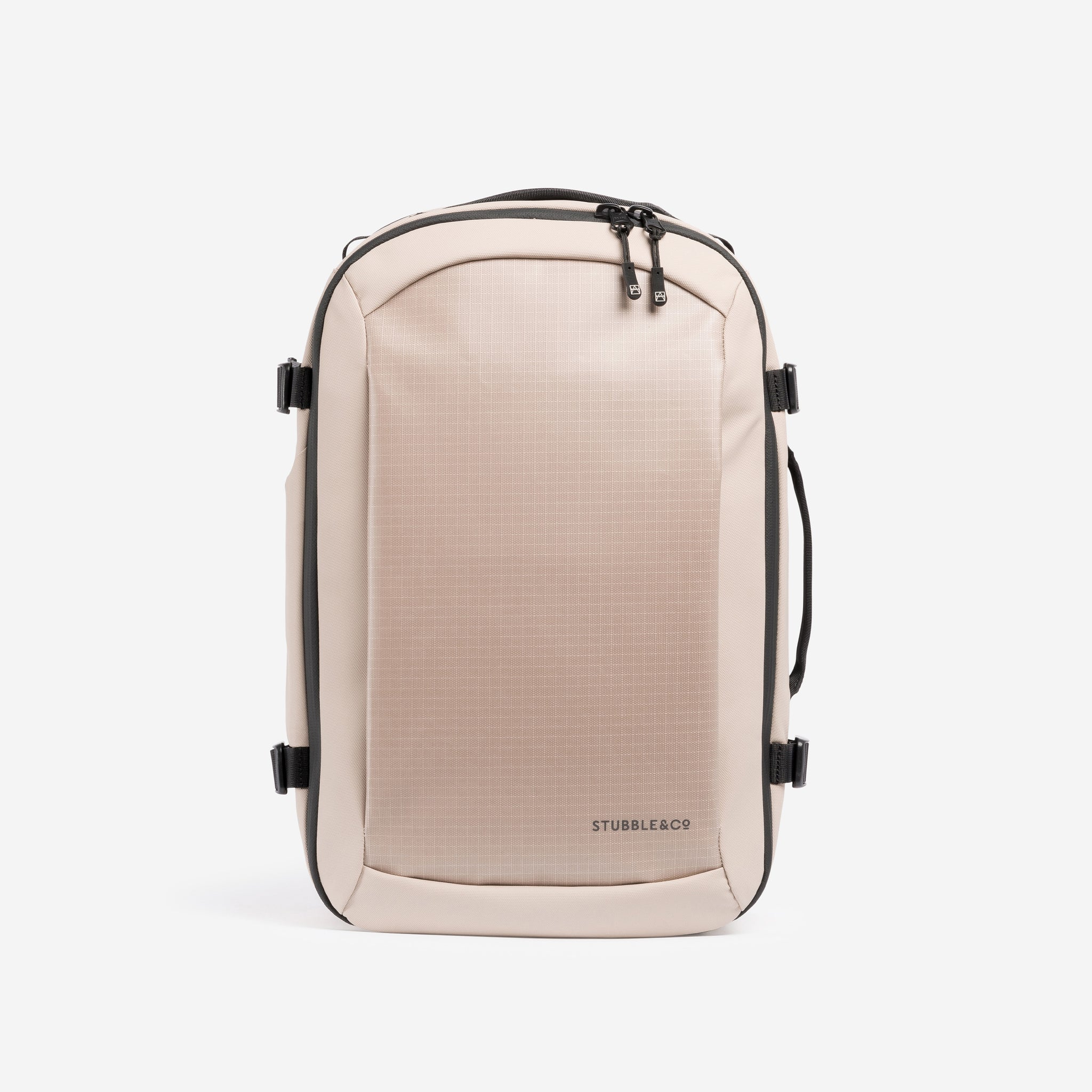 A studio shot of the front of a Hybrid Backpack 20L in Sand
