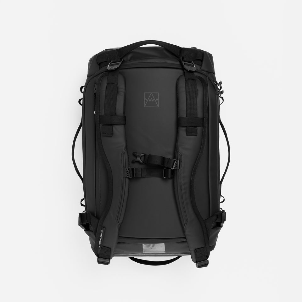a studio shot of the front of an All Black kit bag 30L