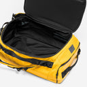 A studio shot of the interior of the Yellow Kit Bag 65L