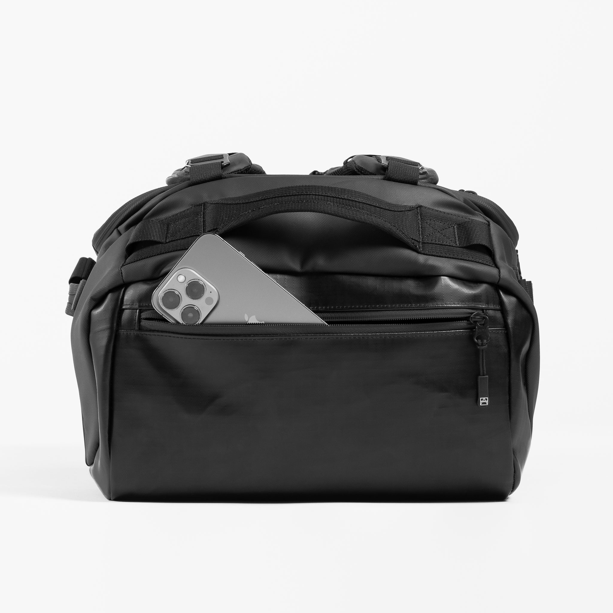 The Kit Bag All Black Backpack with zip pocket