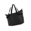 A studio shot of the front and side of a laptop tote 20l as cut out transparent PNG- black