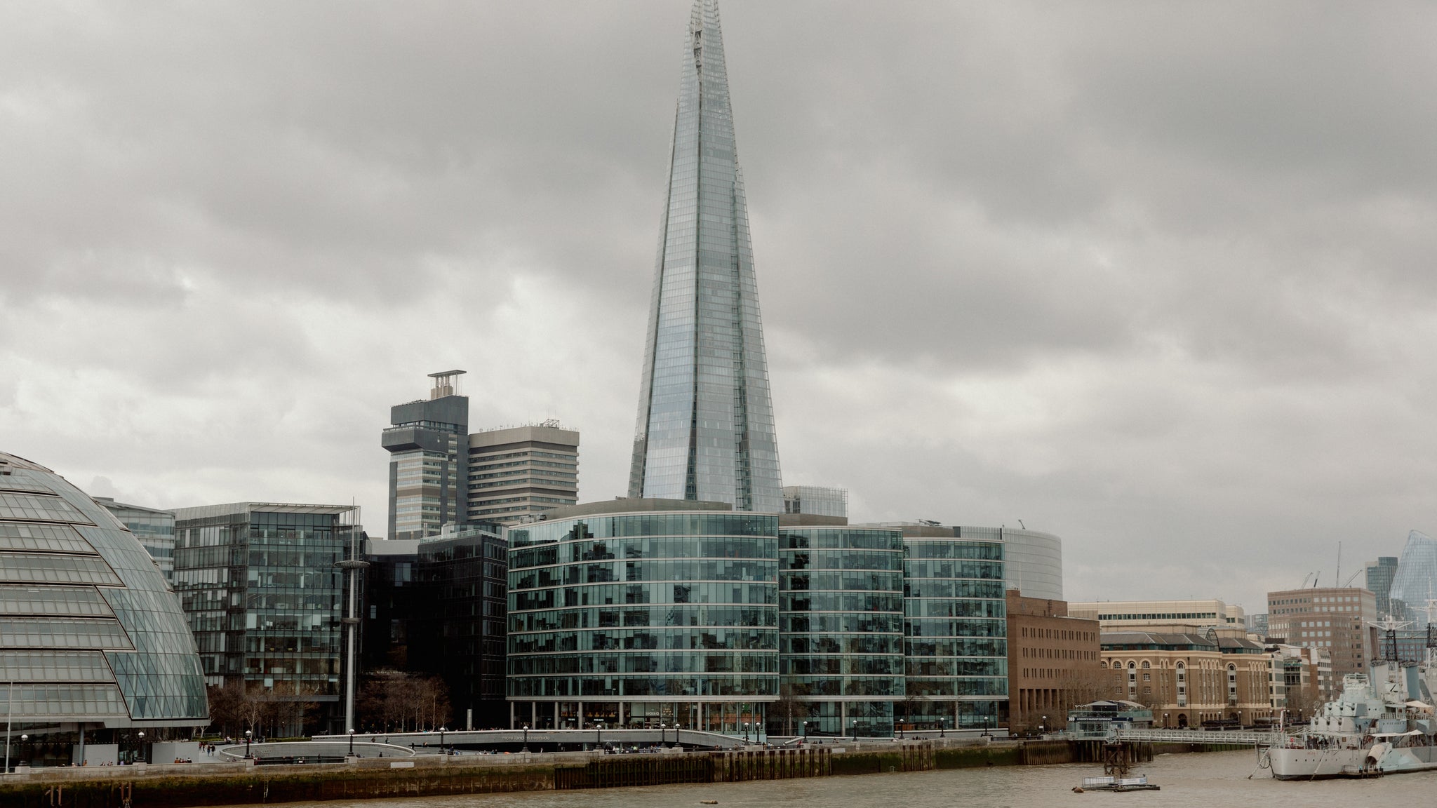 London cityscape including the Shard