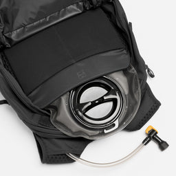A studio shot of the hydration reservoir within the Charcoal Motion Backpack 20L