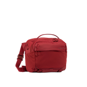 A studio shot of the front and side of an motion sling 15l as cut out transparent PNG- magma