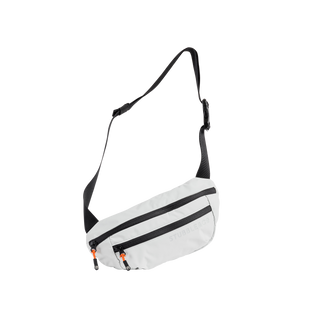 A studio shot of the front and side of a Packable Sling as cut out transparent PNG- white