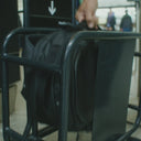 The campaign video of the Hybrid Backpack 30L in Sand, Midnight Blue and All Black showing a man utilising the backpack throughout the city of New York