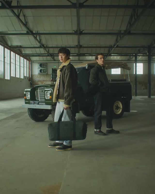 A lifestyle video showing a man and woman using the Weekender Duffel 30L- 4:5