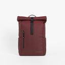 A studio shot of the Front of the Roll Top 15L in Garnet Red