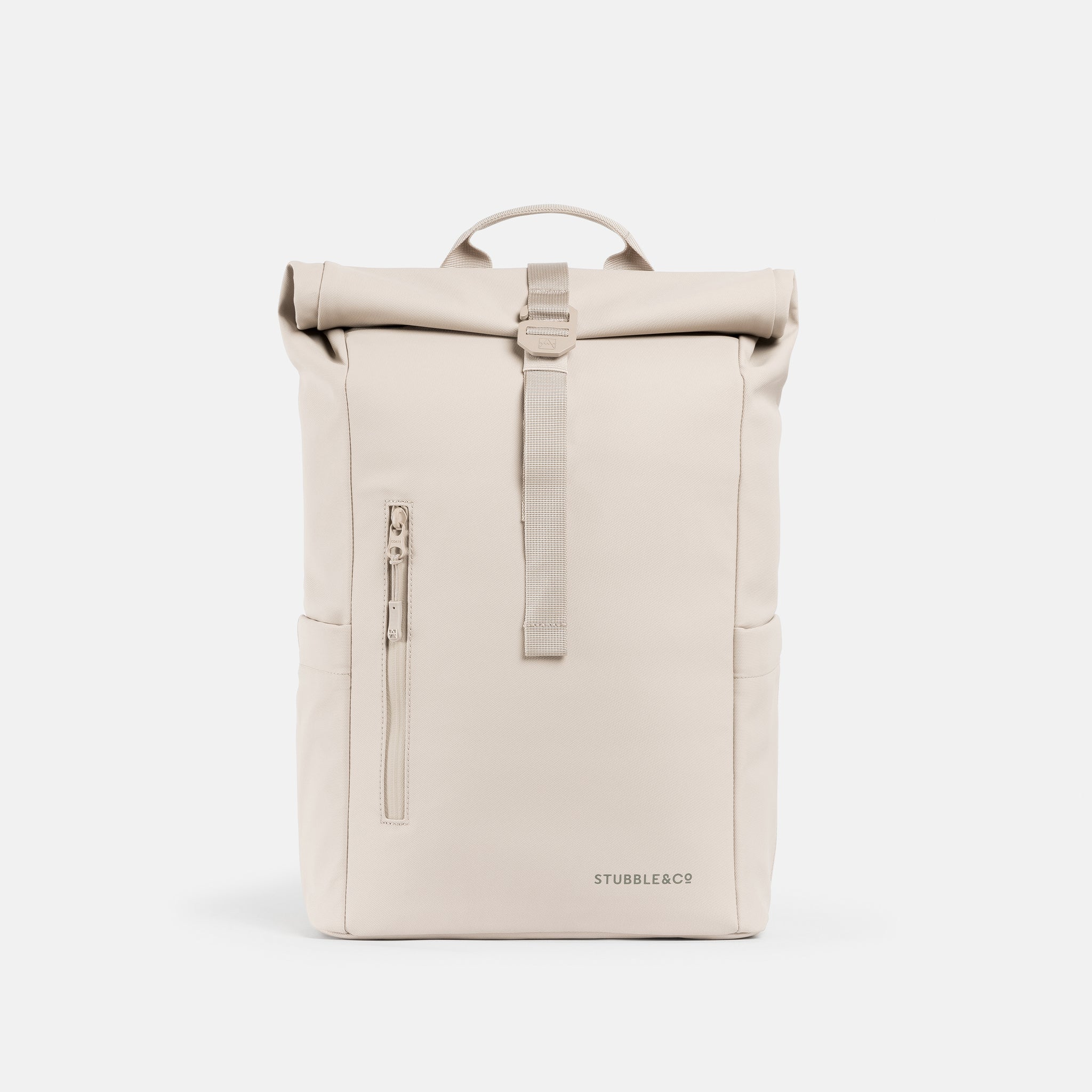 A studio shot of the front of the Roll Top 15L in Tonal Sand