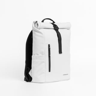 Side view of The Roll Top 15L in Arctic White