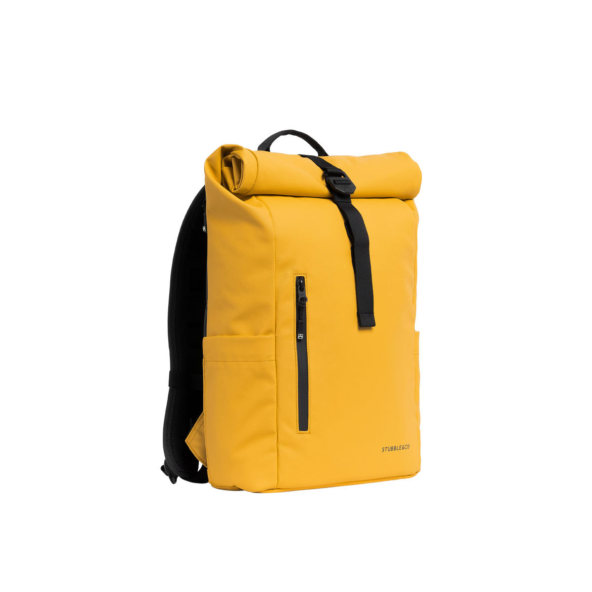 A studio shot of the front and side of a Roll Top 15L as cut out transparent PNG- yellow