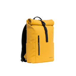 A studio shot of the front and side of a Roll Top 15L as cut out transparent PNG- yellow