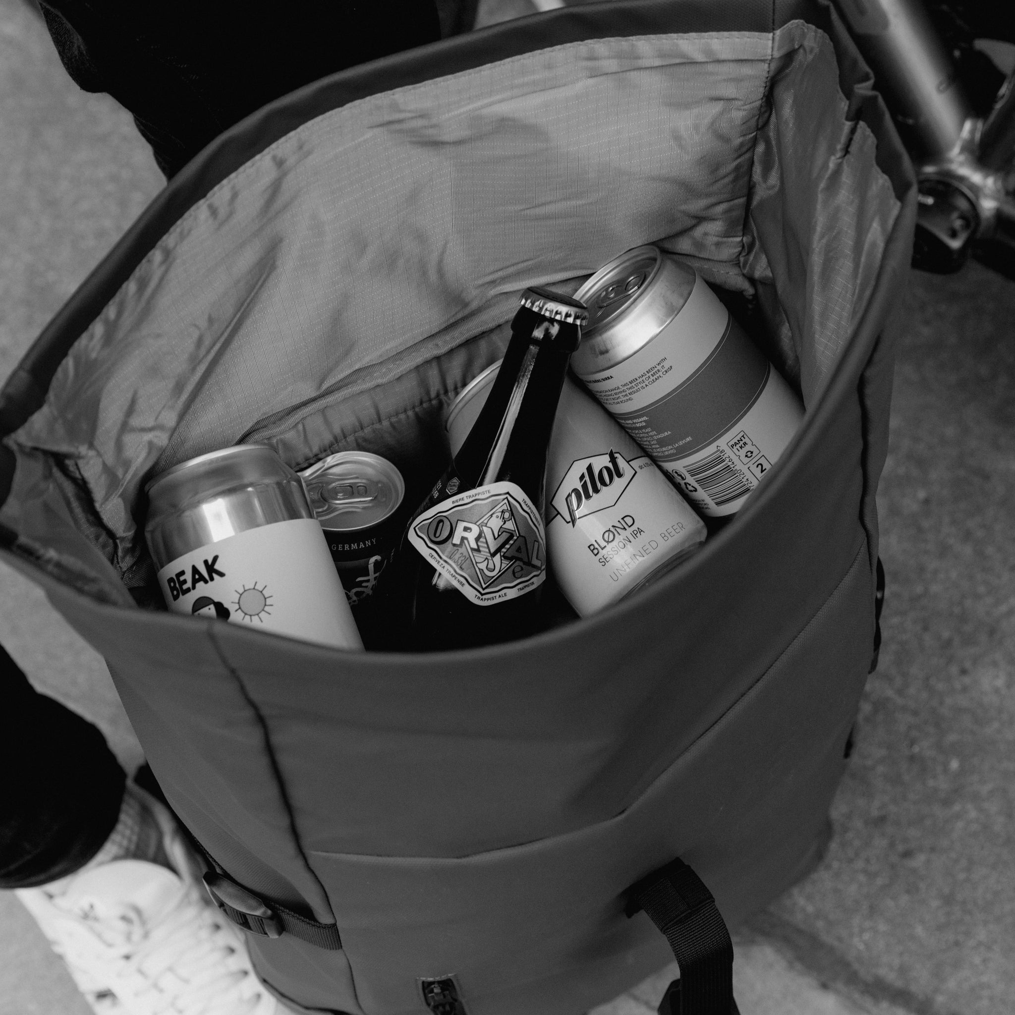A Roll Top filled with beer 