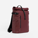 A studio shot of the front and side of the Roll Top 20L in Garnet Red