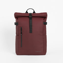 A studio shot of the front of the Roll Top 20L in Garnet Red
