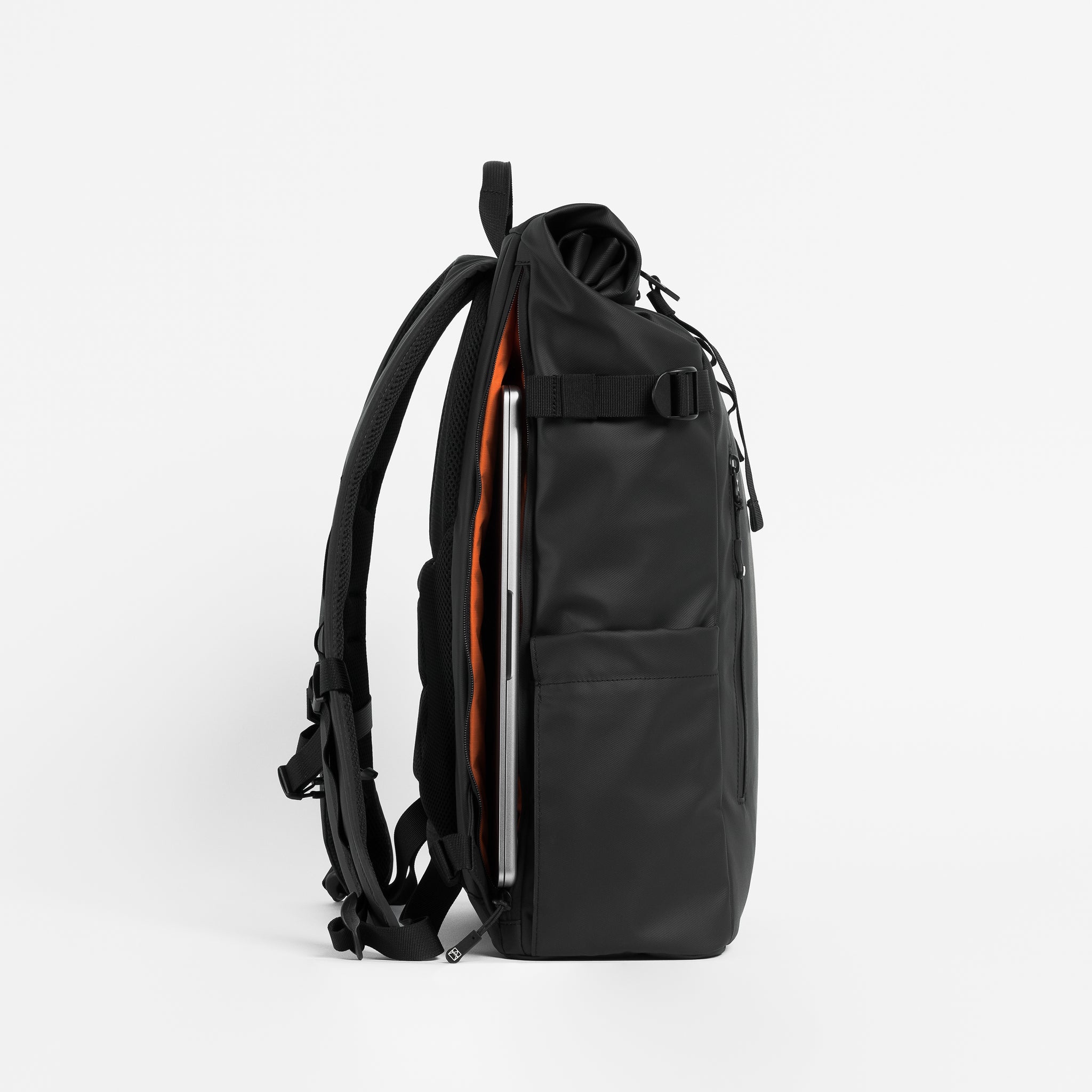 backpacks with separate laptop compartment The Roll Top 20L - Mint Green Backpack, Recycled Plastic, 16" Laptop Pocket, Lightweight, Waterproof Material
