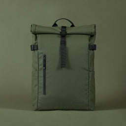 Front view of The Roll Top in Urban Green