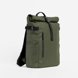 Front view of The Roll Top in Urban Green