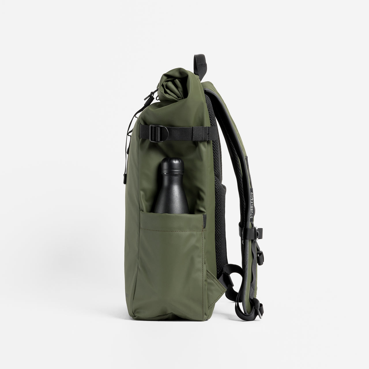 Side view of The Roll Top in Urban Green