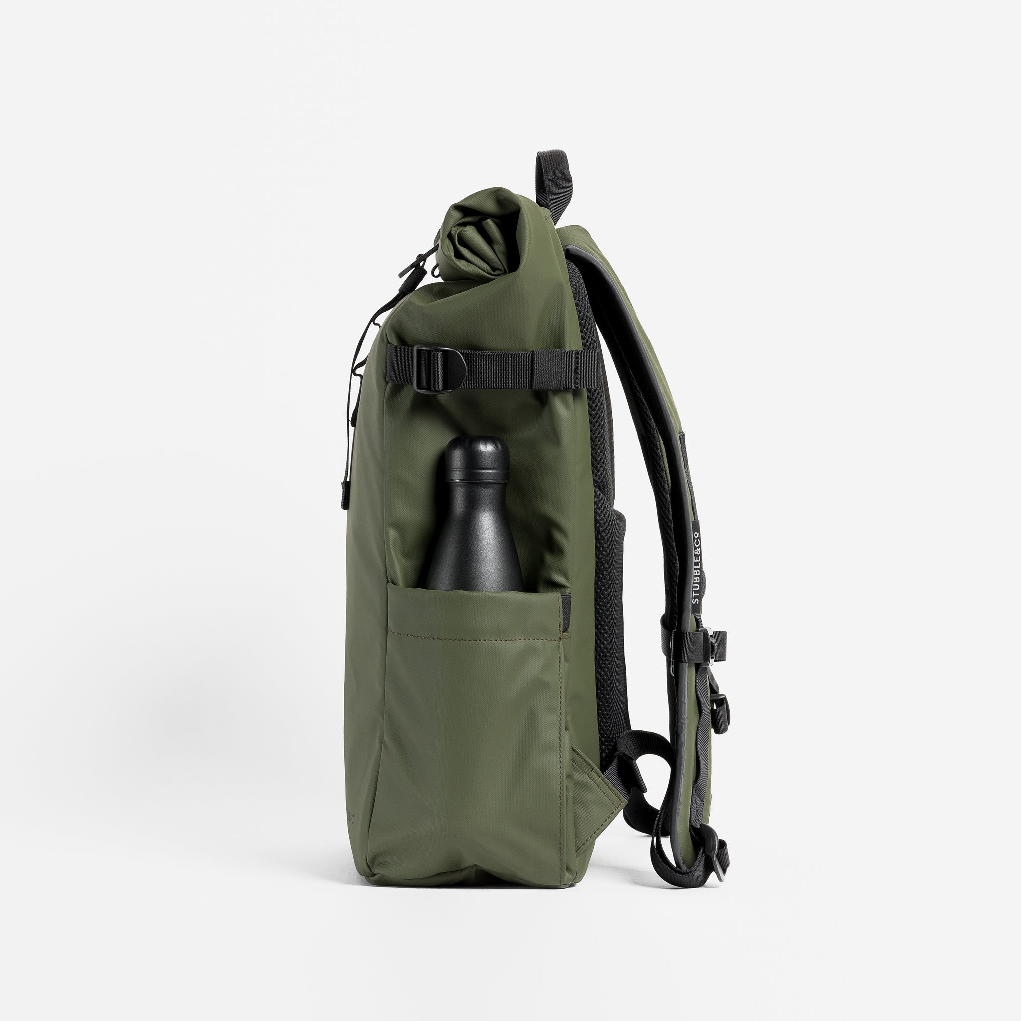 Side view of The Roll Top in Urban Green