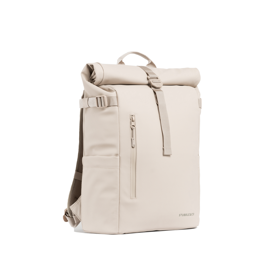 A studio shot of the front and side of a Roll Top 20L as cut out transparent PNG-   tonal sand