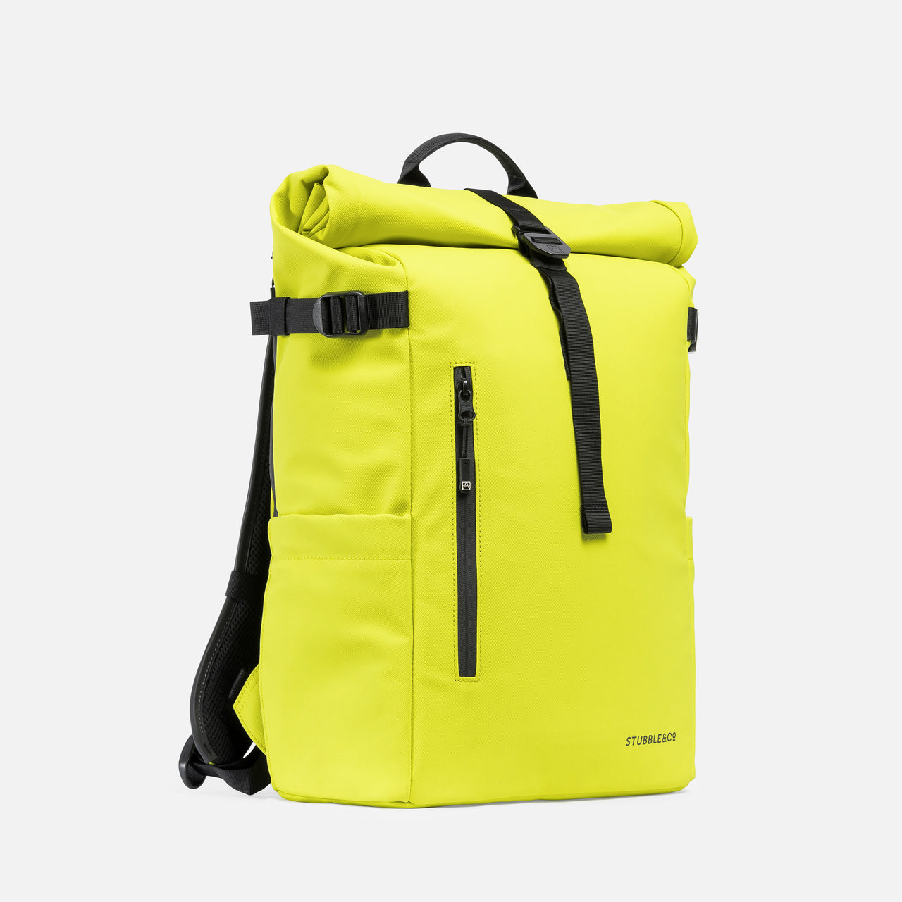 A studio shot of the front and side of the Roll Top 20L in Volt