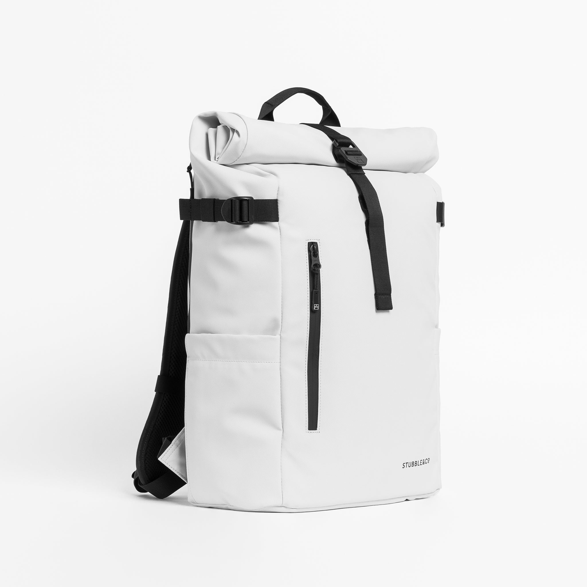 Front view of The Roll Top 20L in Arctic White