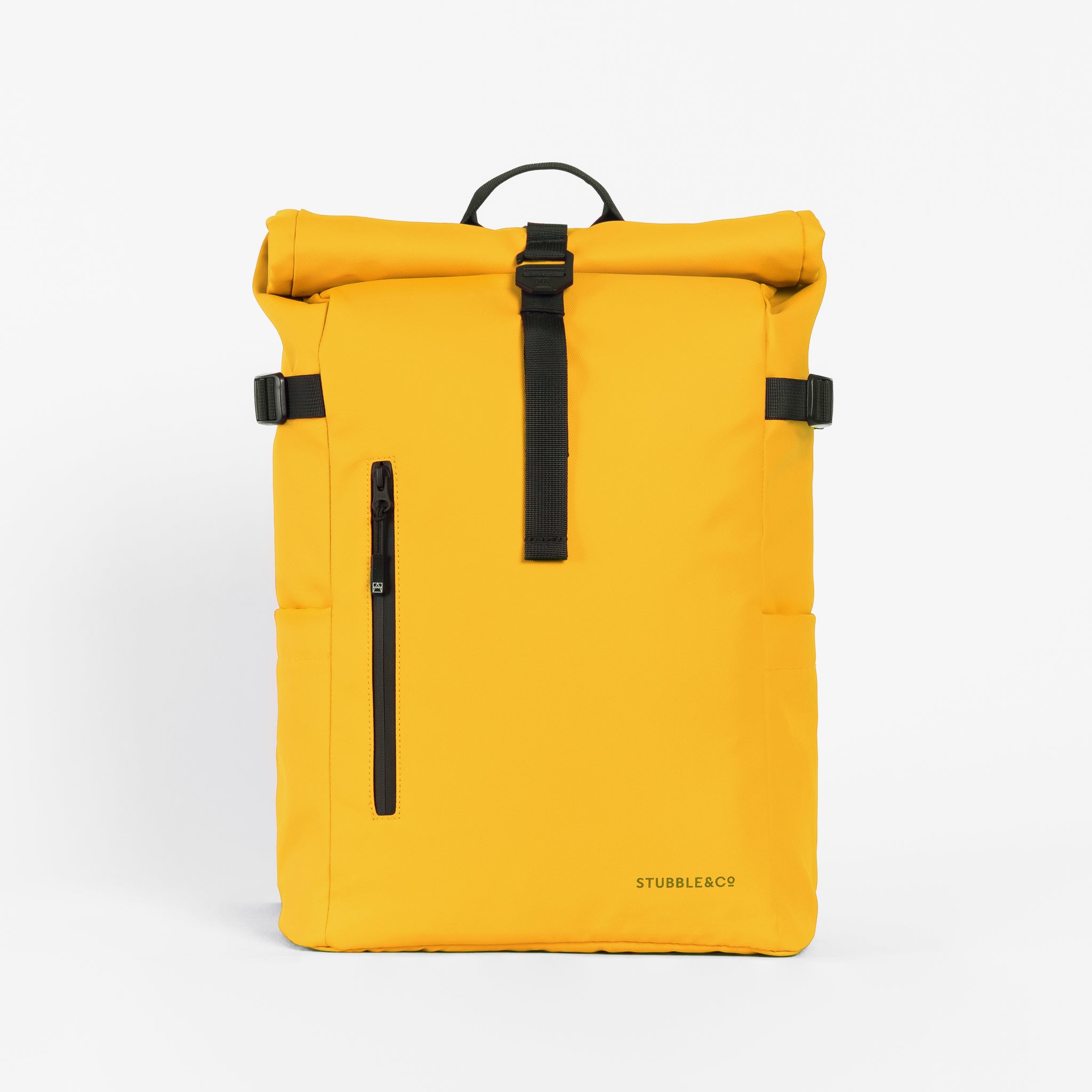 a studio shot of the front of a Yellow roll top  20l