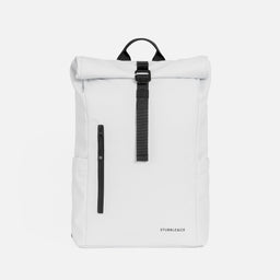 Roll Top Mini backpack in Arctic White