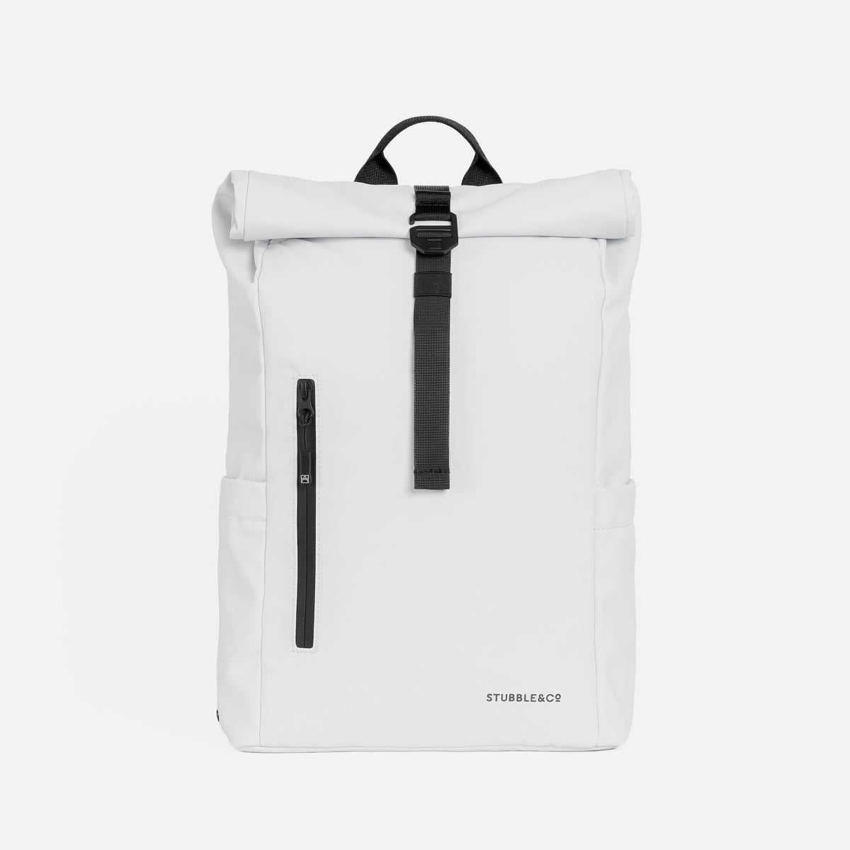 a studio shot of the front of an Arctic White roll top mini